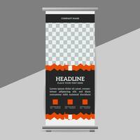 bedrijf rollen omhoog banier ontwerp Scherm standee voor presentatie doel vector