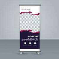 professioneel bedrijf rollen omhoog Scherm standee sjabloon ontwerp vector