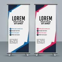 professioneel bedrijf rollen omhoog Scherm standee sjabloon ontwerp vector