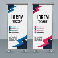 professioneel bedrijf rollen omhoog Scherm standee sjabloon ontwerp vector