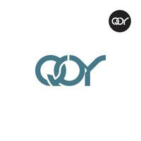 brief qoy monogram logo ontwerp vector