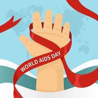 wereld aids dag concept vector