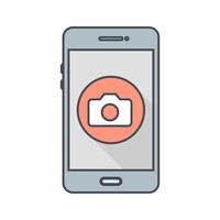 Camera mobiele applicatie Vector Icon