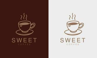 premie koffie winkel logo. arabica cappuccino embleem. vector illustratie.