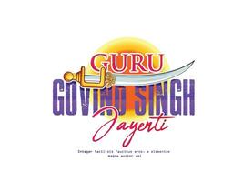 illustratie van goeroe gobind singh Jayanti Sikh festival en viering in Punjab vector