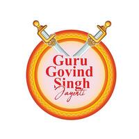 illustratie van goeroe gobind singh Jayanti Sikh festival en viering in Punjab vector