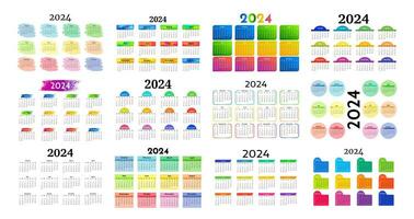 kalender voor 2024 geïsoleerd Aan een wit achtergrond vector