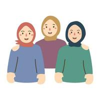 mooi vrouw vervelend hijab illustratie vector