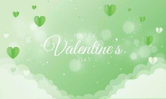 vector Valentijnsdag dag achtergrond in papier stijl