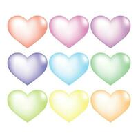 vector glimmend kleurrijk hart illustratie Aan wit achtergrond