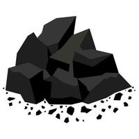 stapel van steenkool icoon. tekenfilm steenkool gesteund Aan een wit achtergrond. vector tekenfilm reeks energie steenkool pictogrammen.