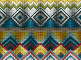 illustratie van het weven textiel patroon Aan zwart achtergrond. vector