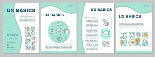 ux basics brochure sjabloon vector