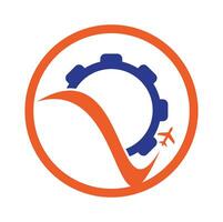uitrusting reizen vector logo ontwerp