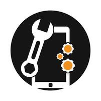 mobiel reparatie logo ontwerp sjabloon. vector