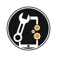 mobiel reparatie logo ontwerp sjabloon. vector