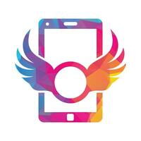 vleugel mobiel logo icoon vector. vector