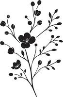 minimaal bloeiend bloemen Afdeling silhouet vector illustratie, wit achtergrond 22