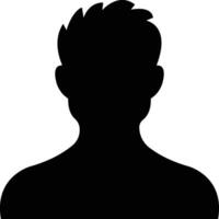gebruiker profiel, persoon icoon in vlak geïsoleerd in geschikt voor sociaal media Mens profielen, schermbeveiliging beeltenis mannetje gezicht silhouetten vector voor apps website