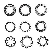 circulaire decoratief elementen voor verwant grafisch doel. circulaire kader sier- grafisch elementen. vector