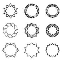 circulaire decoratief elementen voor verwant grafisch doel. circulaire kader sier- grafisch elementen. vector