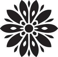 bloem icoon vector illustratie zwart kleur, bloem icoon silhouet 28