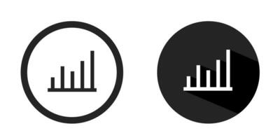 diagram omhoog logo. diagram omhoog icoon vector ontwerp zwart kleur. voorraad vector.