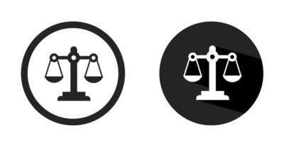 balans van gerechtigheid logo. balans van gerechtigheid icoon vector ontwerp zwart kleur. voorraad vector.