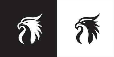 adelaar, valk of havik mascotte logo ontwerp, vogel hoofd insigne embleem vector icoon