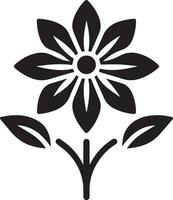 minimaal bloem icoon vector kunst illustratie zwart kleur wit achtergrond 34