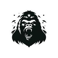 boos gorilla logo - gorilla icoon, vector illustratie
