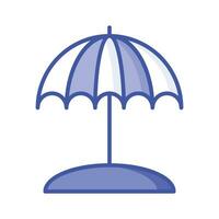 voorzichtig bewerkte vector van strand paraplu, icoon van strand