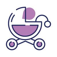 controleren deze mooi icoon van baby koets, baby wandelwagen vector ontwerp