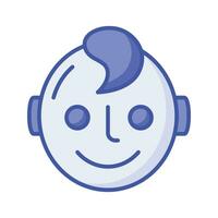 kijken Bij deze prachtig ontworpen icoon van pasgeboren baby, gelukkig baby vector