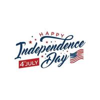 4 juli onafhankelijkheidsdag belettering achtergrond vector