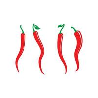 rode hete natuurlijke chili pictogram vectorillustratie vector