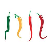 rode hete natuurlijke chili pictogram vectorillustratie vector