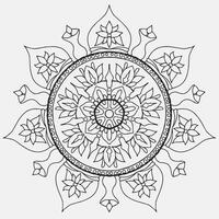 een kleur bladzijde met een bloem mandala ontwerp vector