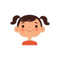 kindergezichten kinderuitdrukking gezichten kleine jongens meisjes cartoon avatars-collectie vector