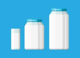 glas fles met melk geïsoleerd Aan wit. melk zuivel drankje. biologisch gezond Product. vector illustratie in vlak stijl