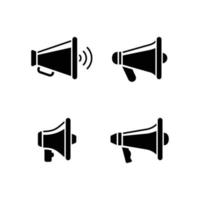 luidspreker pictogrammen megafoon silhouetten aankondiging symbolen collectie set vector