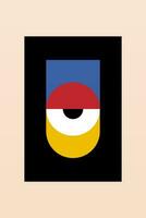 abstract bauhaus poster. vlak coloful bauhaus kunst poster vector