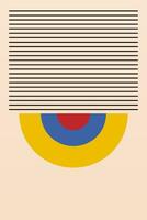 abstract bauhaus poster. vlak coloful bauhaus kunst poster vector