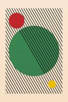 abstract bauhaus poster. vlak coloful bauhaus kunst poster vector