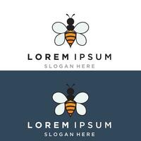 bijenhoning met honingraat modern embleem vectorillustratieontwerp vector