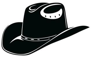 cowboy hoed logo ontwerp - silhouet gemakkelijk vector