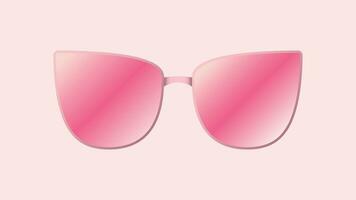 realistisch roze bril sticker vector