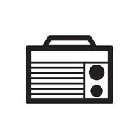 oud school- radio icoon vector