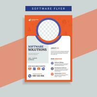 software oplossing bedrijf folder ontwerp sjabloon vector