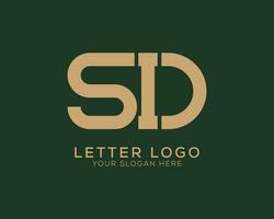 brief sid logo ontwerp vector